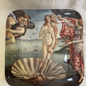 Rare Vintage Birth of Venus Quadrifoglio Plate Made in Italy